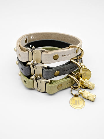 Hundehalsband Leder mit Schnellverschluss aus Messing Massangefertigt mit Namens Personalisierung