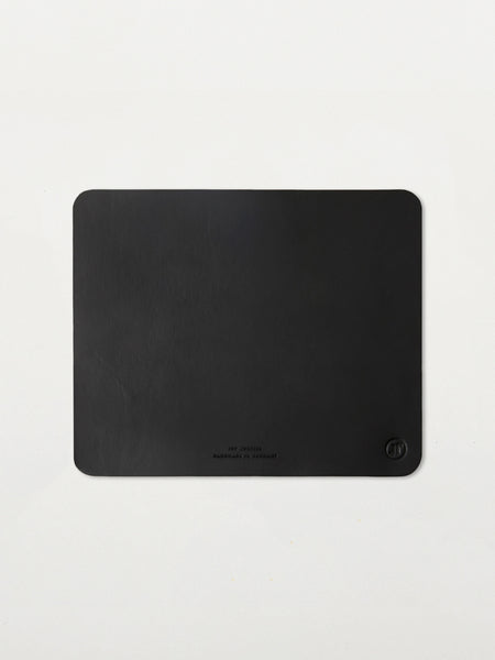 Mousepad Echtleder mit Logograegung Schwarz