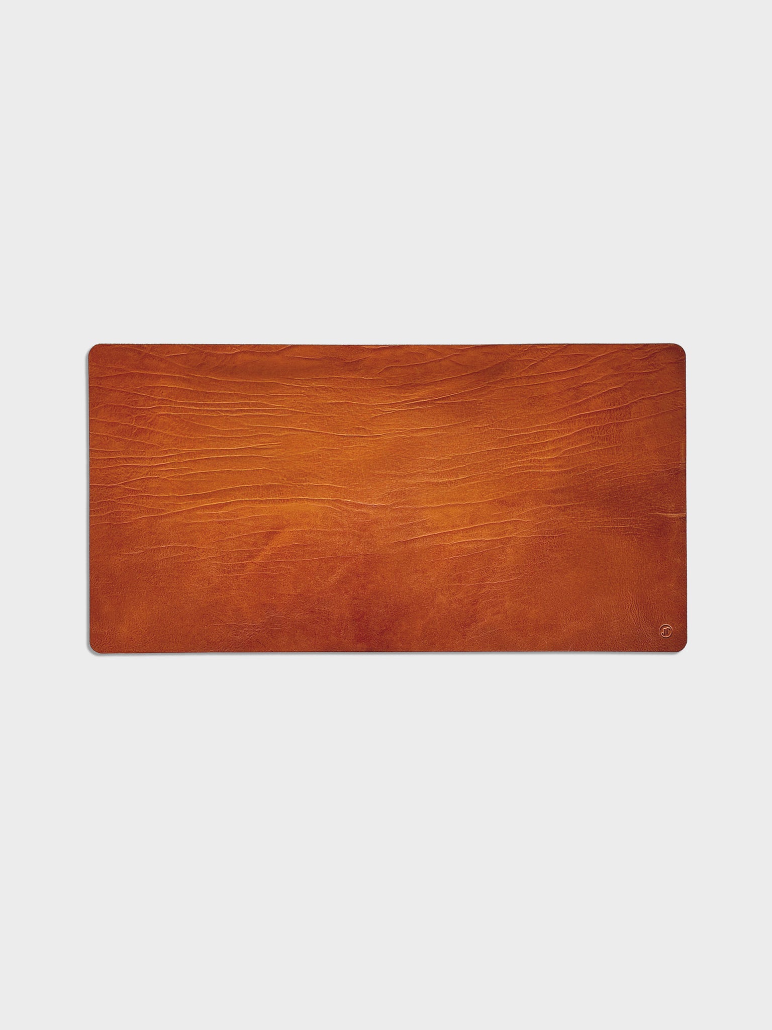 Schreibtischunterlage aus Leder Farbe Cognac, Lederunterlage fuer Laptop und Tastatur mit Personalisierung