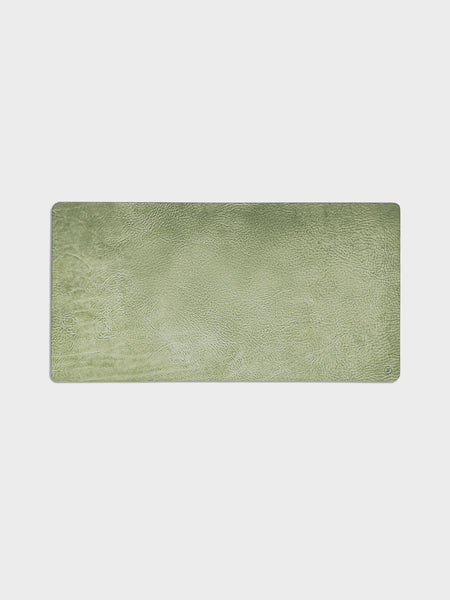 Schreibtischunterlage aus Leder Farbe Mint, Lederunterlage fuer Laptop und Tastatur mit Personalisierung