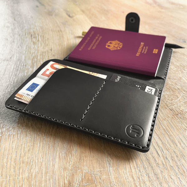 Reise-Organizer mit Reisepass Geldschein und Kreditkartenfach